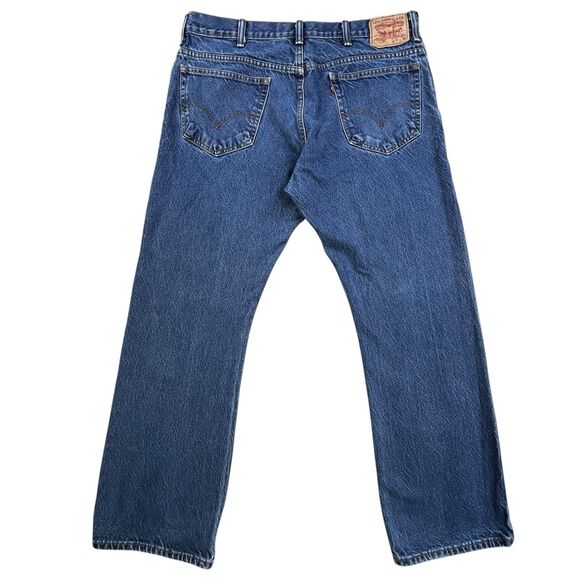 Levis 517 Bootcut Jeans Mens 40x32 Blue Denim Medium Wash Western Workwear - Picture 8 of 14
